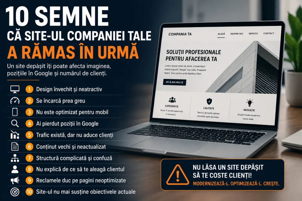 Site-ul companiei a rămas în urmă? 10 semne că ai nevoie de optimizare site ul companiei a rămas în urmă