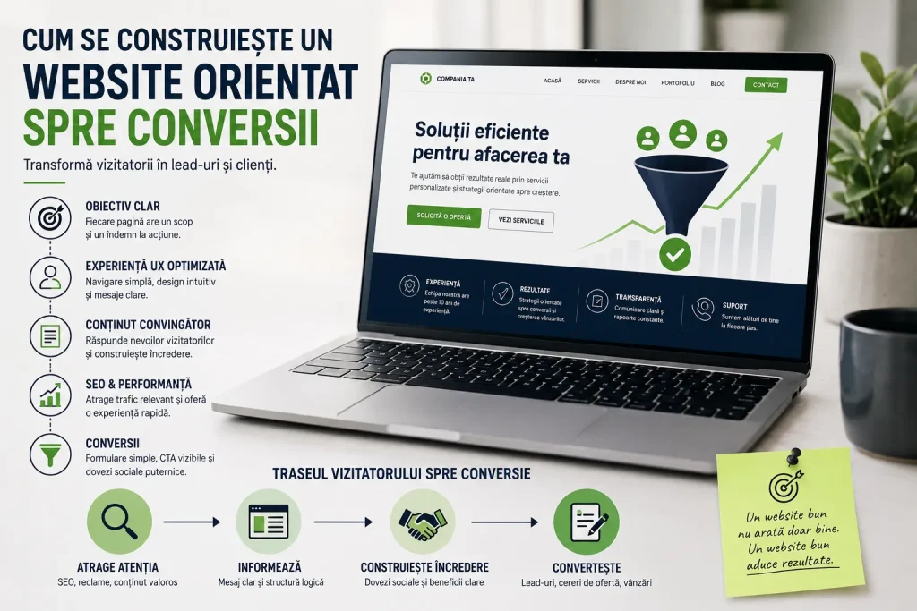 website orientat spre conversii